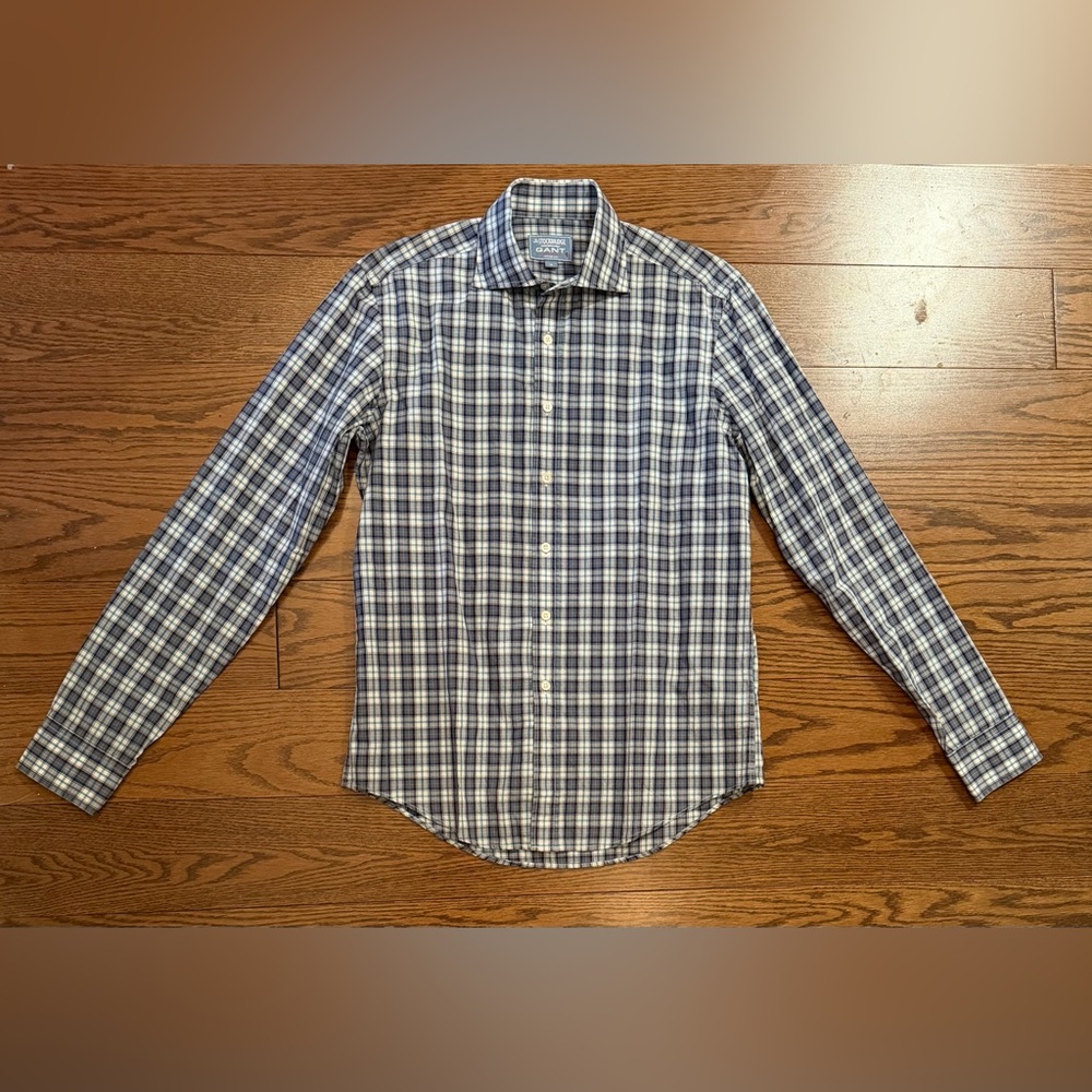 Gant Navy and White Checkered Shirt